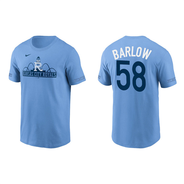 Men's Kansas City Royals Scott Barlow Light Blue 2022 City Connect T-Shirt