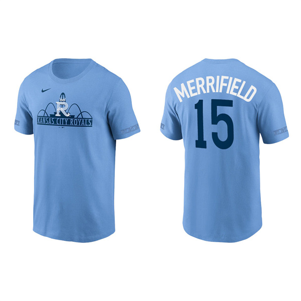 Men's Kansas City Royals Whit Merrifield Light Blue 2022 City Connect T-Shirt