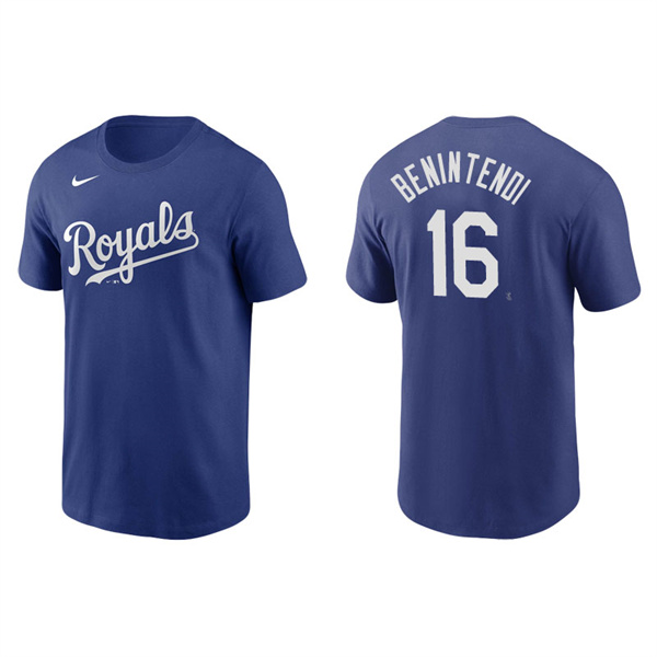 Men's Kansas City Royals Andrew Benintendi Royal Name & Number Nike T-Shirt