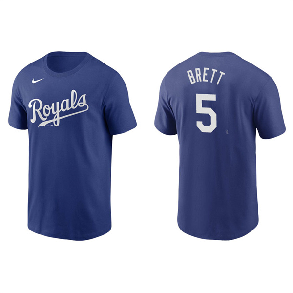 Men's Kansas City Royals George Brett Royal Name & Number Nike T-Shirt