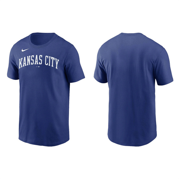 Men's Kansas City Royals Nike Royal Team Wordmark T-Shirt