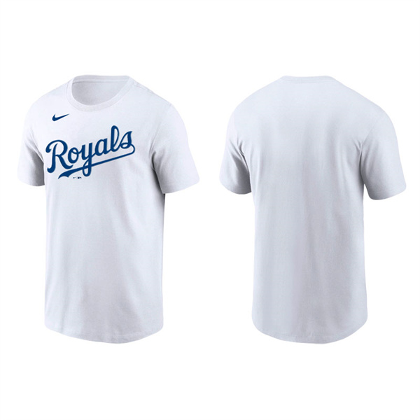 Men's Kansas City Royals Nike White Team Wordmark T-Shirt