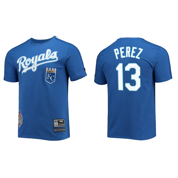 Salvador Perez Kansas City Royals Pro Standard Royal Taping T-Shirt