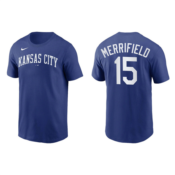 Whit Merrifield Men's Kansas City Royals Nike Royal Team Wordmark T-Shirt