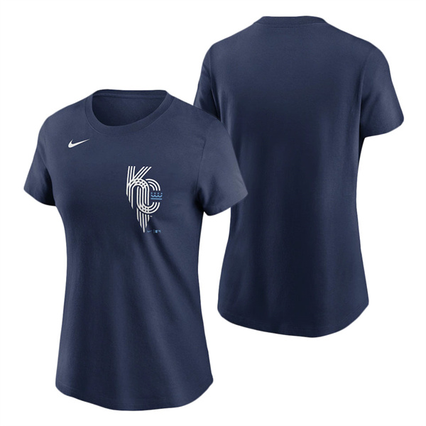 Women's Kansas City Royals Nike Navy 2022 City Connect Wordmark T-Shirt