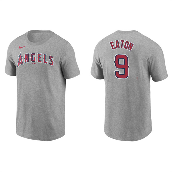 Men's Los Angeles Angels Adam Eaton Gray Name & Number Nike T-Shirt