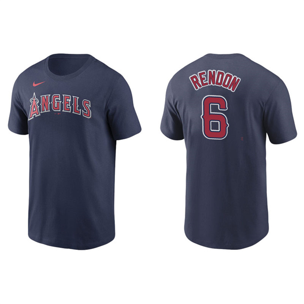 Men's Los Angeles Angels Anthony Rendon Navy Name & Number Nike T-Shirt