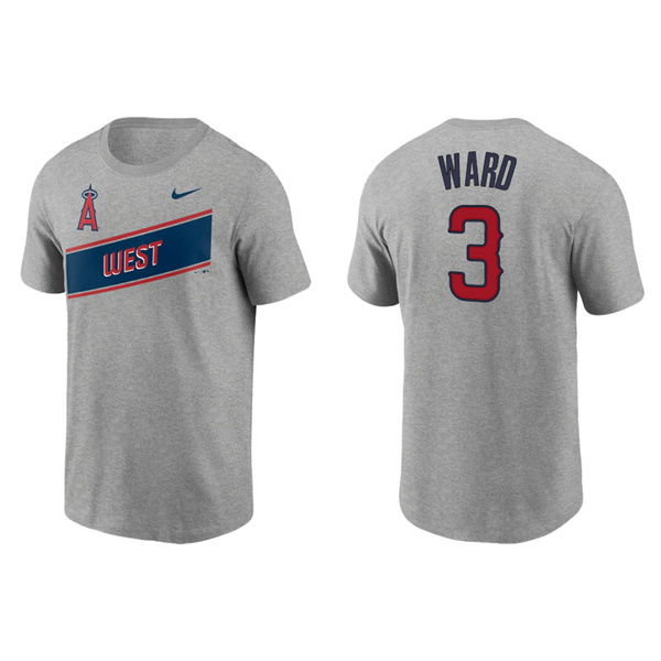 Men's Los Angeles Angels Taylor Ward Gray 2021 Little League Classic Wordmark T-Shirt
