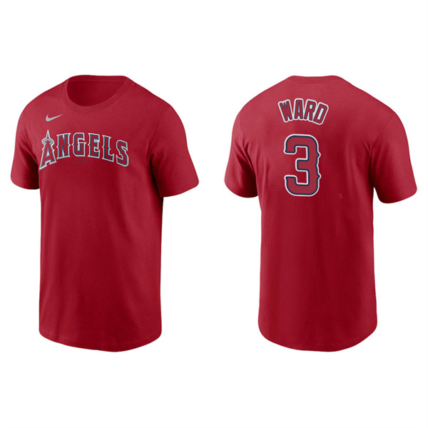 Men's Los Angeles Angels Taylor Ward Red Name & Number Nike T-Shirt