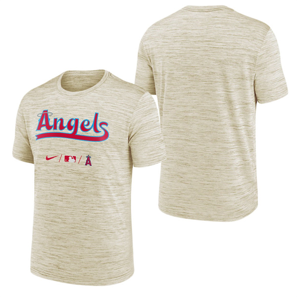 Men's Angels Cream 2022 City Connect Velocity Performance T-Shirt