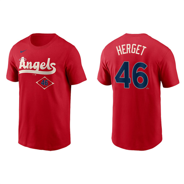 Jimmy Herget Men's Angels Red 2022 City Connect T-Shirt