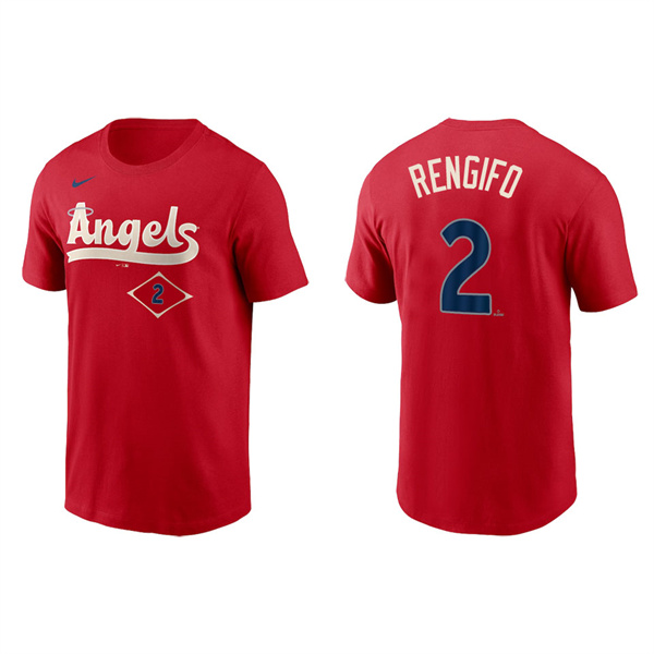 Luis Rengifo Men's Angels Red 2022 City Connect T-Shirt