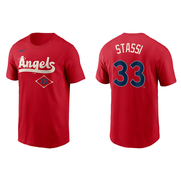 Max Stassi Men's Angels Red 2022 City Connect T-Shirt