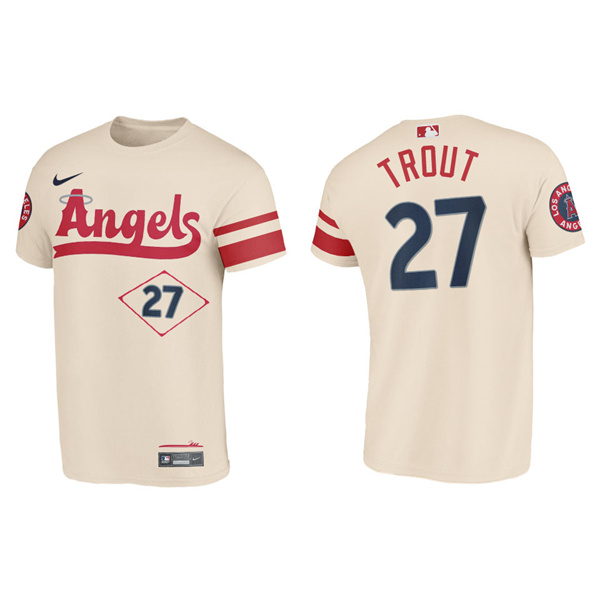 Mike Trout Angels Cream 2022 City Connect T-Shirt