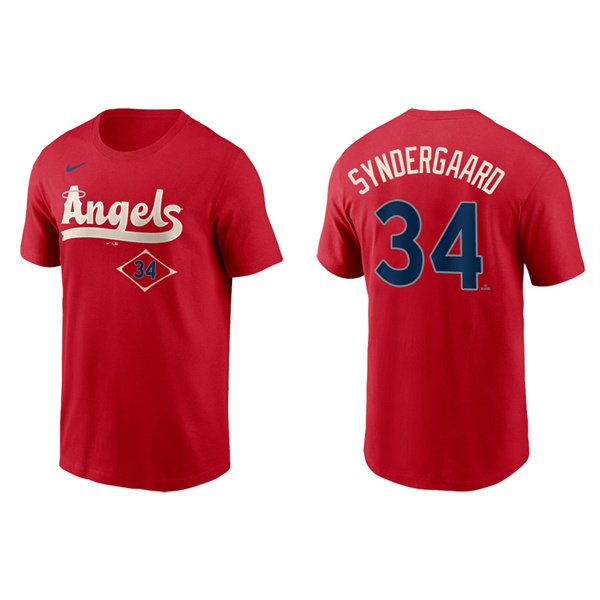 Noah Syndergaard Men's Angels Red 2022 City Connect T-Shirt