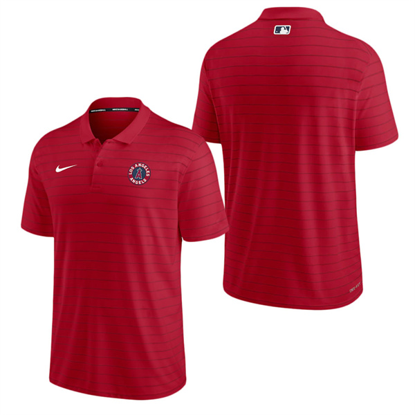 Men's Angels Red 2022 City Connect Striped Performance Polo