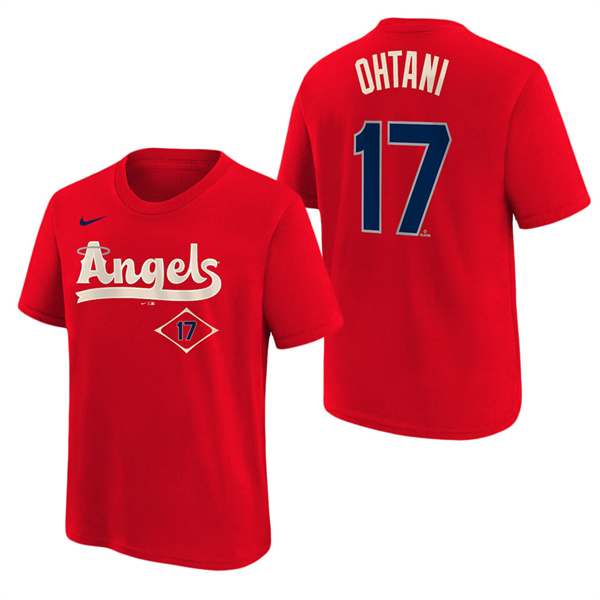 Youth Angels Shohei Ohtani Red 2022 City Connect T-Shirt