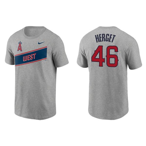 Men's Jimmy Herget Los Angeles Angels Gray 2021 Little League Classic Wordmark T-Shirt