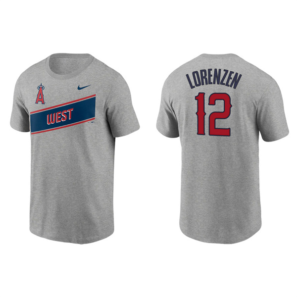 Men's Michael Lorenzen Los Angeles Angels Gray 2021 Little League Classic Wordmark T-Shirt