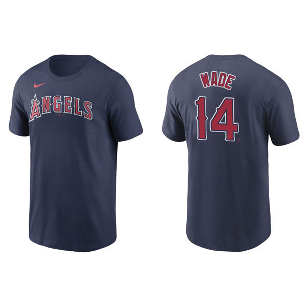 Men's Tyler Wade Los Angeles Angels Navy Name & Number Nike T-Shirt