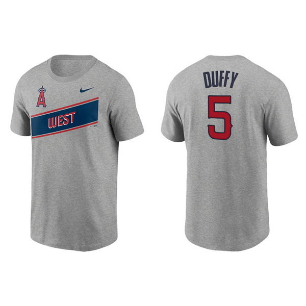 Men's Los Angeles Angels Matt Duffy Gray 2021 Little League Classic Wordmark T-Shirt