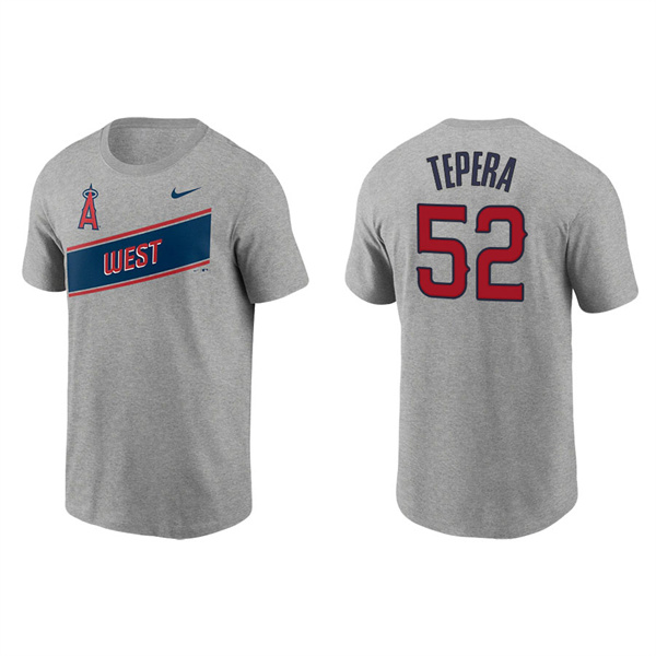 Men's Los Angeles Angels Ryan Tepera Gray 2021 Little League Classic Wordmark T-Shirt