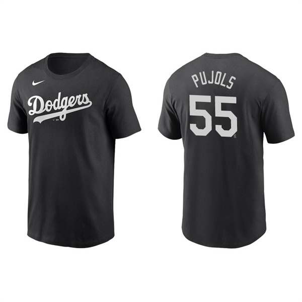 Men's Los Angeles Dodgers Albert Pujols Black Name & Number Nike T-Shirt