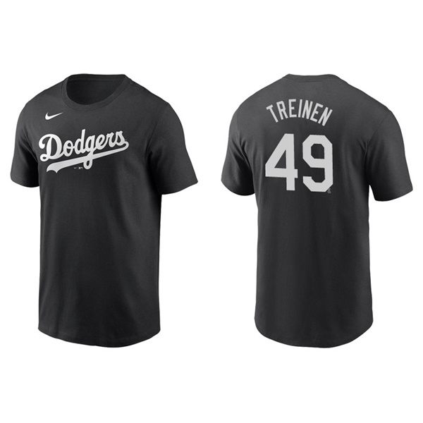 Men's Los Angeles Dodgers Blake Treinen Black Name & Number Nike T-Shirt