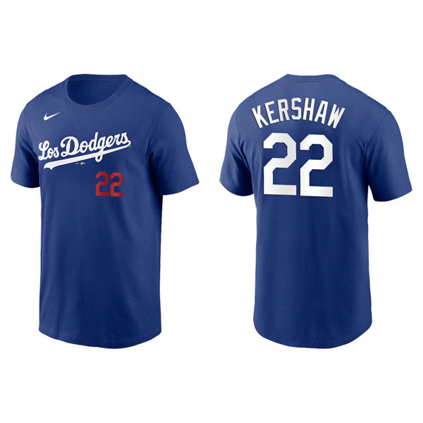 Men's Los Angeles Dodgers Clayton Kershaw Royal 2021 City Connect T-Shirt