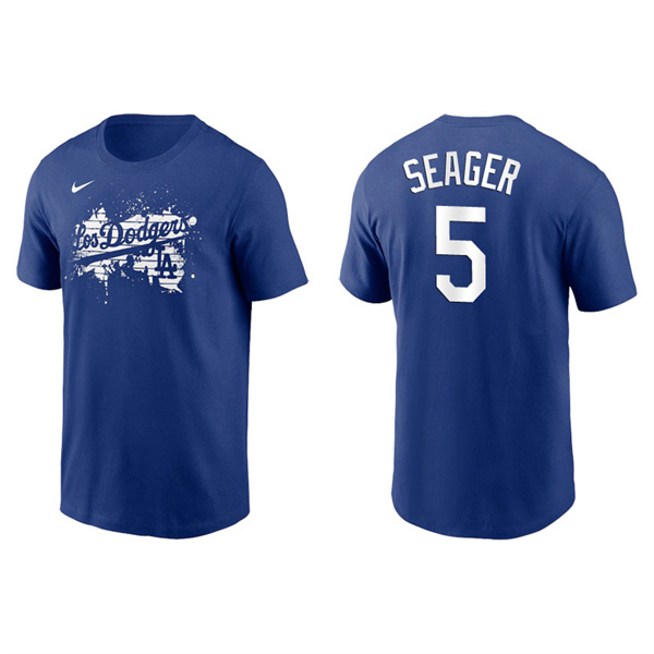 Men's Los Angeles Dodgers Corey Seager Royal 2021 City Connect Graphic T-Shirt