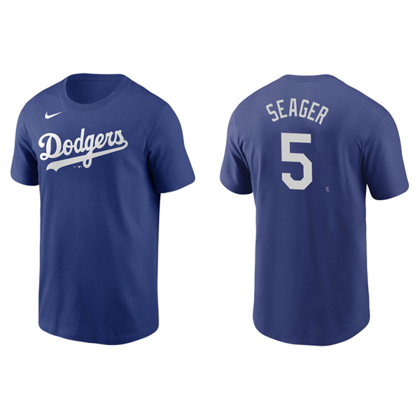 Men's Los Angeles Dodgers Corey Seager Royal Name & Number Nike T-Shirt