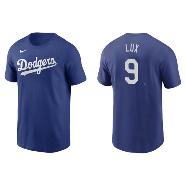 Men's Los Angeles Dodgers Gavin Lux Royal Name & Number Nike T-Shirt