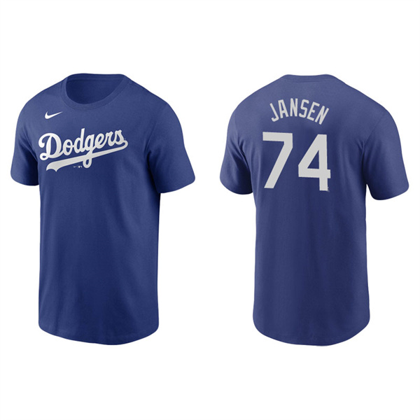 Men's Los Angeles Dodgers Kenley Jansen Royal Name & Number Nike T-Shirt