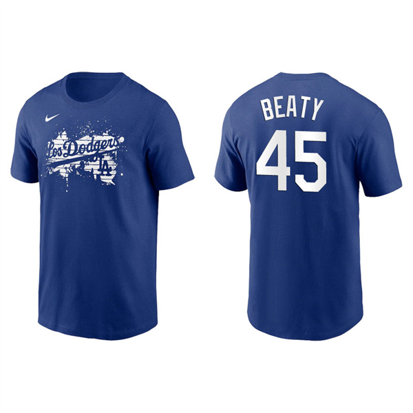 Men's Los Angeles Dodgers Matt Beaty Royal 2021 City Connect Graphic T-Shirt