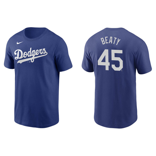 Men's Los Angeles Dodgers Matt Beaty Royal Name & Number Nike T-Shirt