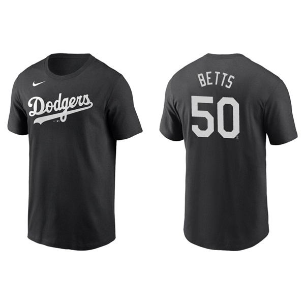 Men's Los Angeles Dodgers Mookie Betts Black Name & Number Nike T-Shirt