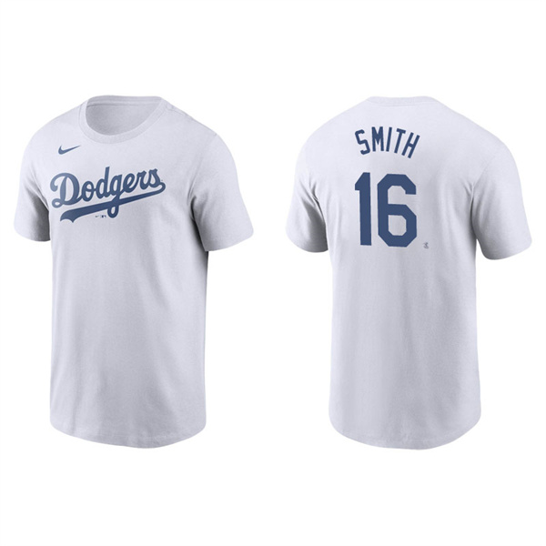 Men's Los Angeles Dodgers Will Smith White Name & Number Nike T-Shirt