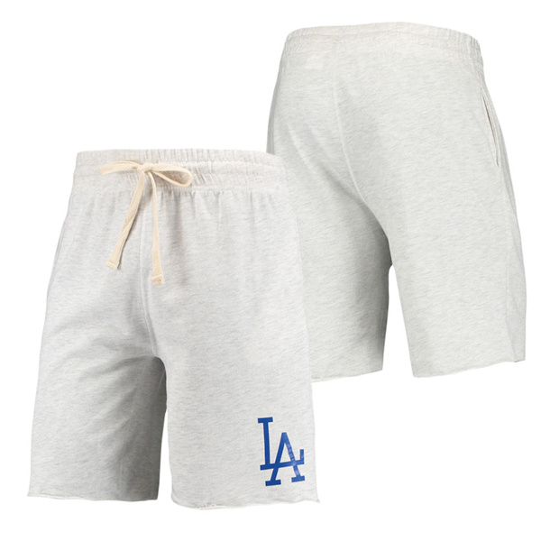 Los Angeles Dodgers Concepts Sport Oatmeal Mainstream Logo Terry Shorts