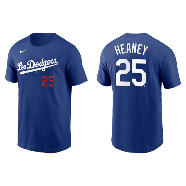 Men's Andrew Heaney Los Angeles Dodgers Royal 2021 City Connect T-Shirt