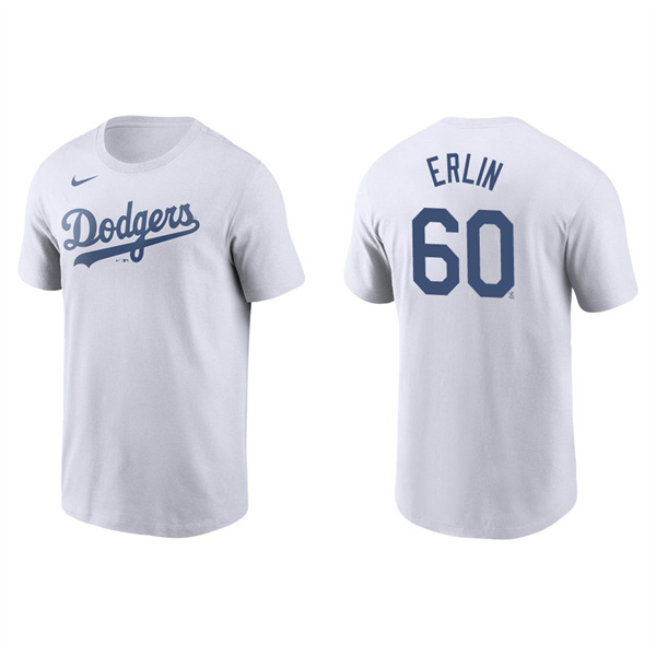 Men's Robbie Erlin Los Angeles Dodgers White Name & Number Nike T-Shirt