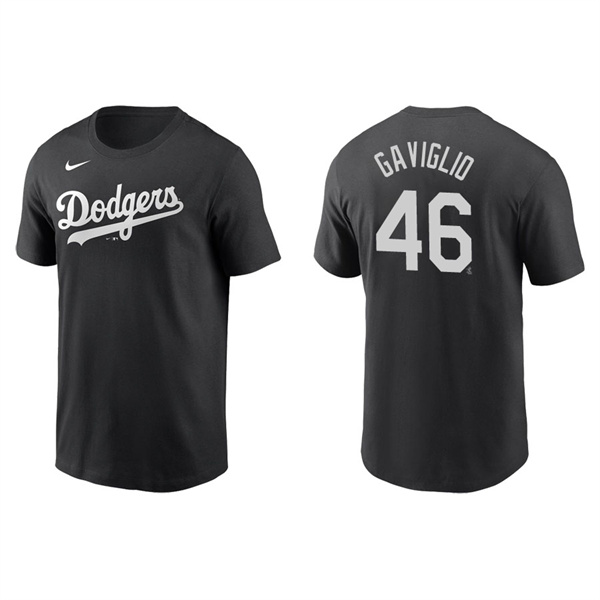 Men's Sam Gaviglio Los Angeles Dodgers Black Name & Number Nike T-Shirt
