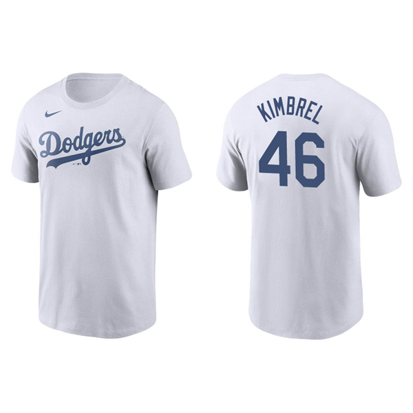 Men's Los Angeles Dodgers Craig Kimbrel White Name & Number Nike T-Shirt