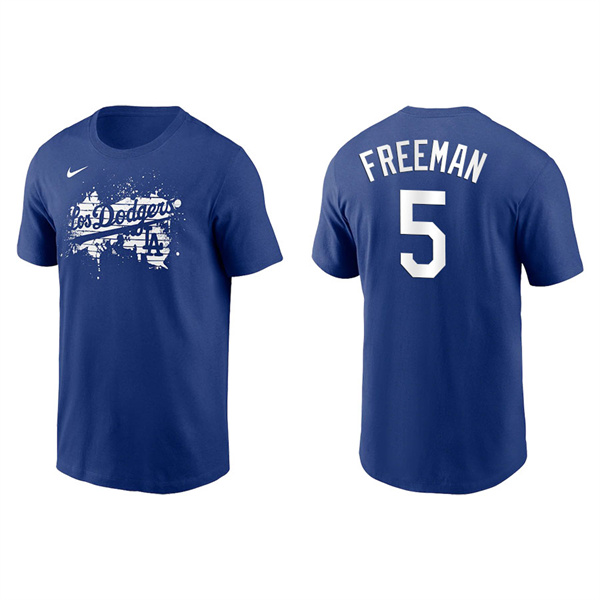Men's Los Angeles Dodgers Freddie Freeman Royal 2021 City Connect Graphic T-Shirt