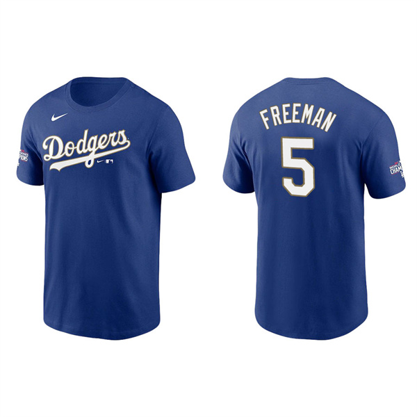 Men's Los Angeles Dodgers Freddie Freeman Royal 2021 City Connect T-Shirt