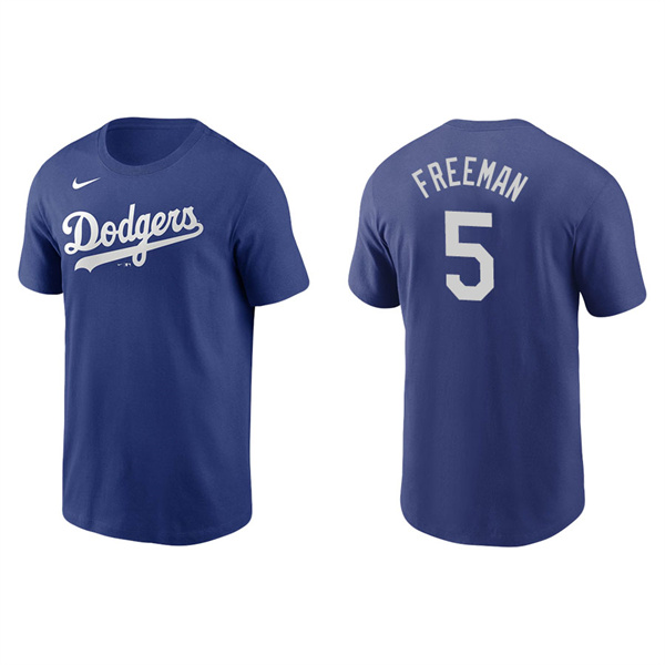 Men's Los Angeles Dodgers Freddie Freeman Royal Name & Number Nike T-Shirt