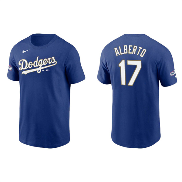 Men's Los Angeles Dodgers Hanser Alberto Royal 2021 City Connect T-Shirt