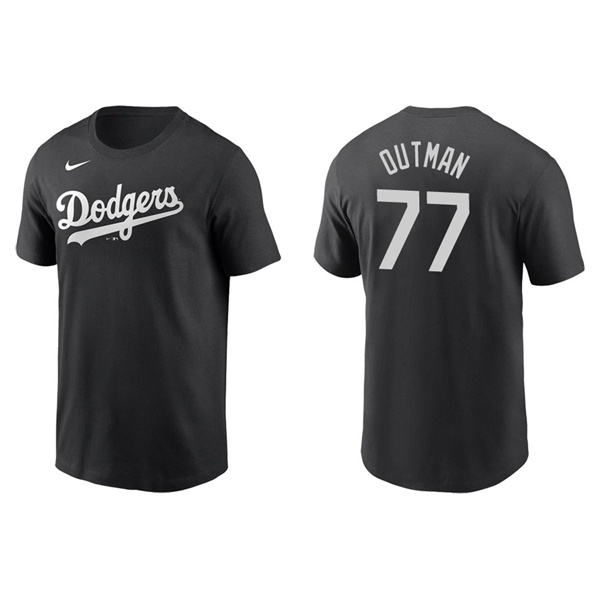Men's Los Angeles Dodgers James Outman Black Name & Number Nike T-Shirt