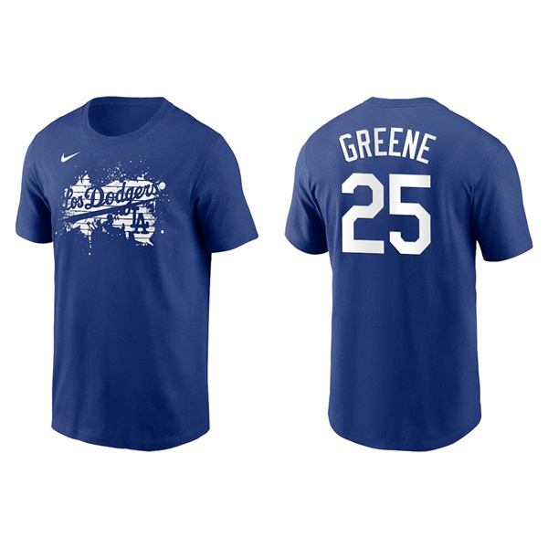 Men's Los Angeles Dodgers Shane Greene Royal 2021 City Connect Graphic T-Shirt