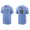 Men's Milwaukee Brewers Keston Hiura Light Blue Name & Number Nike T-Shirt