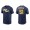 Freddy Peralta Brewers Navy City Connect Wordmark T-Shirt